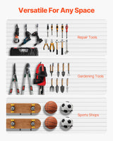 VEVOR Slat Wall Paneling, 8 x 4 ft, PVC Garage Slatwall with Accessories, White Slat Wall Easy-to-Install Adjustable Slatwall Panel with Coupling Structure & DIY Cutting, Fits for Storage & Display VEVOR