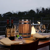 Yardwe Wooden Whiskey Barrels Bucket Wine Barrels Planters Flower Planter Plant Pots Boxes Container Water Wishing Well Pail Garden Backyard Primitive Planter Outdoor Indoor Home Decor Yardwe