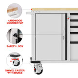 WORKPRO 52" x 20" 5-Drawer & 1-Door Rolling Tool Chest, Heavy Duty Tool Chest with Wheels, Power Strip, Locking System, Rolling Cabinet for Garage, Home & Kitchen, 1000 lbs Capacity WORKPRO