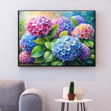 EIBEILI Diamond Painting Kits for Adults, Hydrangea Flowers 5D Diamond Art Kits for Beginner DIY Full Drill Diamond Dots Crystal Craft Kits for Home Wall Decor Gifts 12x16 Inch EIBEILI