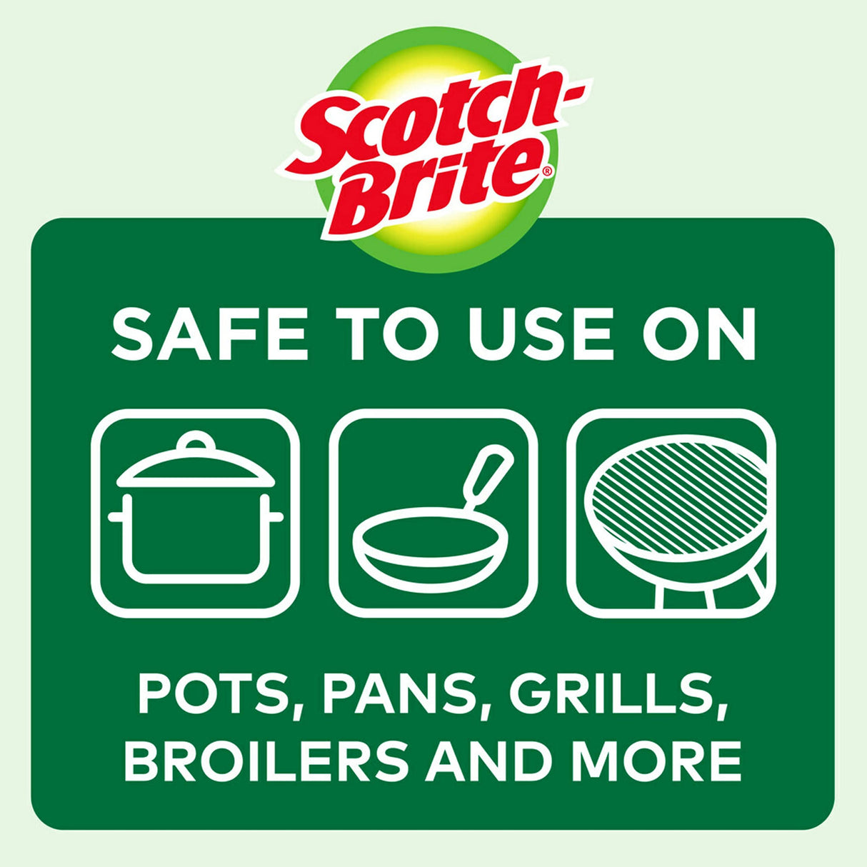 Scotch-Brite Stainless Steel Scrubber, Dish Scrubbers for Cleaning Kitchen and Household, Steel Scrubbers for Cleaning Dishes, 3 Scrubbers Scotch-Brite