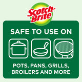 Scotch-Brite Stainless Steel Scrubber, Dish Scrubbers for Cleaning Kitchen and Household, Steel Scrubbers for Cleaning Dishes, 3 Scrubbers Scotch-Brite