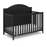 Graco Wilfred 5-in-1 Convertible Crib (Black) – GREENGUARD Gold Certified, Converts to Toddler Bed and Full-Size Bed, Fits Standard Full-Size Crib Mattress, Adjustable Mattress Support Base Graco
