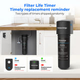 Waterdrop 10UA Under Sink Water Filter System, Reduces PFAS, PFOA/PFOS, Lead, Chlorine, Bad Taste & Odor, Under Counter Water Filter Direct Connect to Kitchen Faucet, NSF/ANSI 42 Certified, 8K Gallons Waterdrop