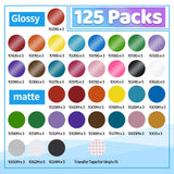 Lya Vinyl Permanent Vinyl for Cricut,125 Pack 12"x12" Self Adhesive Vinyl Sheets,Permanent Outdoor Vinyl for Party Decoration, Sticker, DIY Mug, Car Decal Lya Vinyl