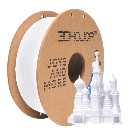 3DHoJor PLA Pro Filament 1.75mm White,PLA Plus Filament, Odor Free, Clog Free 3D Printer Filament,1kg Cardboard Spool (2.2lbs), Dimensional Accuracy +/- 0.03 mm, Fit Most FDM 3D Printer 3DHoJor
