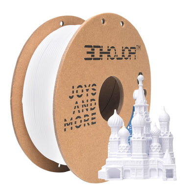 3DHoJor PLA Pro Filament 1.75mm White,PLA Plus Filament, Odor Free, Clog Free 3D Printer Filament,1kg Cardboard Spool (2.2lbs), Dimensional Accuracy +/- 0.03 mm, Fit Most FDM 3D Printer