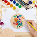 36 PCS 4 Inch Unfinished Wood Coasters, Premium Round Wooden Plaques for DIY Crafts, Drawing, Painting, Wood Engraving, Wood Burning, Laser Scroll Sawing and Home Decoration GNIEMCKIN