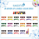 Candle Dye Set, 16 Colors Candle Wax Dye for Candle Making, Bulk Soy Wax Dyeing, DIY Candle Making Kit SAEUYVB