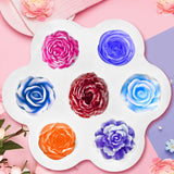 7 Cavity Flower Silicone Molds, Flower Candle Molds for Candle Making, Rose Peony Fondant Molds for Jelly Chocolate Mousse Cake Decorating Scented Candles Soaps Making, Wax, Resin Casting Crafts ZQYSING