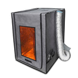 Makacces Resin 3D Printer Enclosure with Ventilation, 12V Fan Vent Pipe with Speed Controller, Fire Resistant Fabric,UV Light Shelter, Ventilate Resin Smell, Keep Warm, for Common LCD 3D Printers Makacces