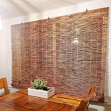 Bamboo Patio Shades Light Filtering Outdoor Roll Up Shades, Bamboo Porch Blackout Roller Blinds 36 48 72 84 62 inches Long Sunshade Window Treatment for Home Decor, Cordless(60" W x 48" H) DISPRA