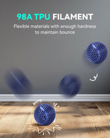 SUNLU TPU-Silk 3D Printer Filament, 98A TPU Filament 1.75mm, Glossy Silk Surface TPU Filament, Flexible TPU 3D Printing Filament, Dimensional Accuracy +/- 0.03mm, 1kg(2.2lbs) Spool, Royal Blue SUNLU