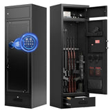 KAER 10-15 Gun Safe for Home Rifles and Pistols, Large Gun Cabinets for Rifles and Shotguns, Anti-Theft Rifle Safe with Drawer, Gun & Ammunition Storage & Safes (Unassembled) KAER
