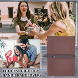 WEBEEDY 89Pcs Bookbinding Kit for Beginners DIY Leather Journal Kit Bookbinding Set A5 Book Making Kit for Adults Complete Bookbinding Supplies Kit with Thread,Sewing Needles,Paper and Other Tools WEBEEDY