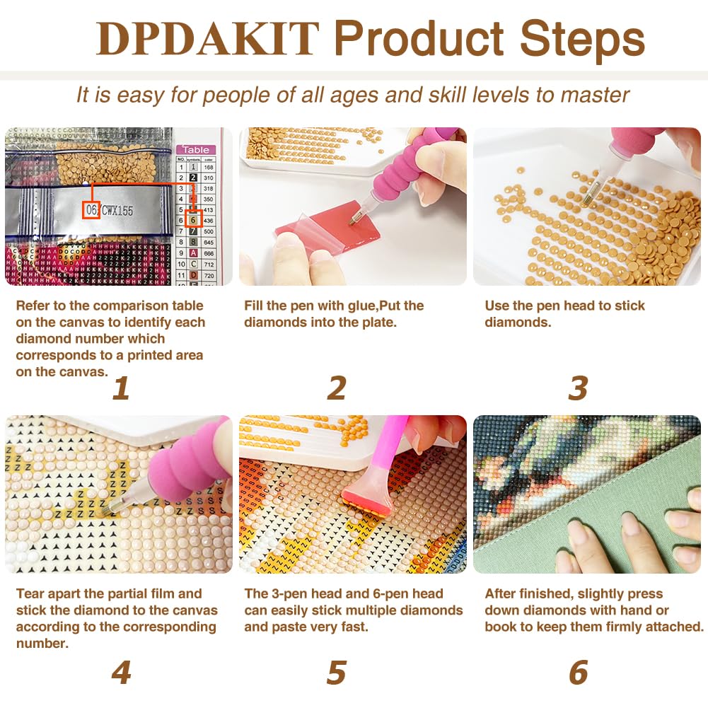 DPDAKIT DIY 5D Galaxy Diamond Art Painting Kit for Adults, Alphabet Round Full Drill Craft Diamond Dots Painting Canvas Supply for Home Wall Decor, 12x12inch DPDAKIT