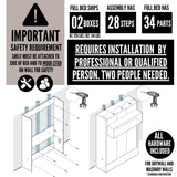 Oakland Living Easy-Lift Full Murphy Wall Bed in Natural Brown Wood Grain with Shelf Oakland Living