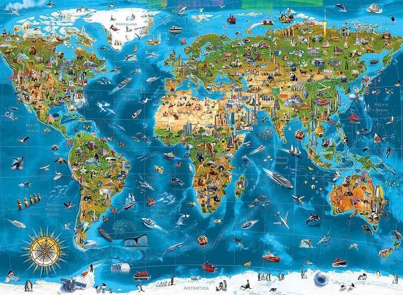 Educa 12000 Piece Jigsaw Puzzle - Wonders of The World - 19057 Educa