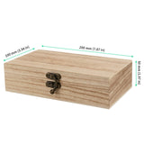 FUNSUEI 10 PCS 7.9 x 3.9 x 2 Inch Wooden Box, Unfinished Wood Box, Wooden Boxes for Crafts, Wood Boxs with Hinged Lid for Jewelry, DIY Craft, Storage, Gift FUNSUEI