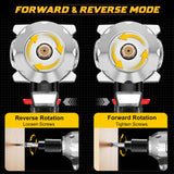 Cordless Impact Wrench 1/2 inch for DeWalt 20v Battery, Impact Wrench 900Ft-lbs(1200N.m) High Torque Brushless Electric Impact Gun, Power Impact Driver with 4-Mode Speed, LED Work Light(no battery) DIYtoolifz