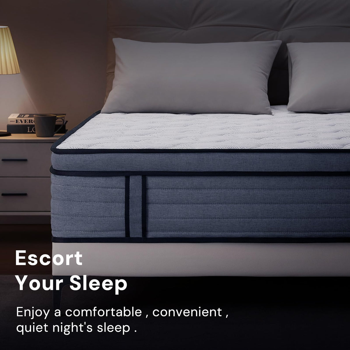 Queen Mattress 12 inch Hybrid Mattress Queen Size - Individual Pocket Box Spring Memory Foam Mattress in a Box for Bed - Medium Firm Feel Back Support Mattress for Pressure Relief with CertiPUR-US VKT