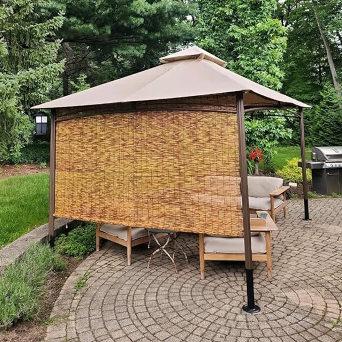 Generic Hanging Window Bamboo Blinds Room Darkening Bamboo roll up Shades 10"" 16"" 17"" 23"" 24"" 30"" 31"" 37"" 38"" 44"" 45"" 51"" 52"" 58"" 59"" 65"" 66"" 72"" 73"" Cordless Roman Blinds Cocoa WoodArtSupply