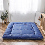 MAXYOYO Leaf Printed Japanese Floor Futon Mattress, Tatami Floor Mat Portable Camping Mattress Kids Sleeping Pad Foldable Roll Up Floor Lounger Couch Bed Queen Size MAXYOYO