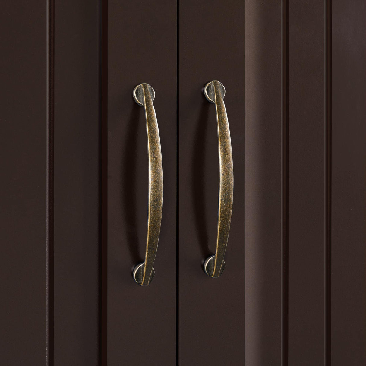 Yaheetech Espresso Over The Toilet Storage Rack with Adjustable Shelves and Doors Yaheetech