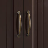 Yaheetech Espresso Over The Toilet Storage Rack with Adjustable Shelves and Doors Yaheetech