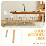 YEEFY Mid Century Modern Dining Chairs Set of 2 & 4 & 6 Comfy Accent Chair Upholstered Kitchen Dining Living Room Chairs for Bedrooms Waiting Room Home Arm Desk Chair No Wheels (Wool White, 2) YEEFY