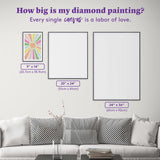 DIAMOND ART CLUB Sun Rays Landscape Canvas Diamond Painting Kit, 9" x 14" (22.7 x 35.9 cm) DIAMOND ART CLUB
