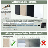 TroyStudio Thickened Acoustic Panels, 31.5 x 23.6 x 0.5 Inches Pack of 6 Felt Wall Decor Tile Sound Absorbing Board, Noise Reverb Echo Dampening Soundproof Padding for Door Music Recording Home Studio TroyStudio