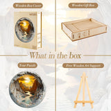 Wooden Puzzle for Adults-3D Vision Effect Wooden Puzzle Unique Shape Advanced Cave Wooden Jigsaw Puzzle for Adult, Wood Puzzles,Challenge Wooden Jigsaw Puzzle (S-8.5 * 8.5in-100pcs) Welsky