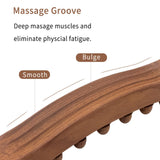 Goodtar Guasha Wood Stick Tools Wooden Therapy Scraping Lymphatic Drainage Massager, Double Row 34 Beads Point Treatment Gua Sha Tools for Back Leg, Anti-Cellulite and Pain Relief(Two Row,34 Beads) Goodtar