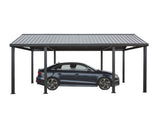 Sojag 20' x 12' Samara Carport with Aluminum Frame and 10' High Galvanized Steel Roof for Easy Drive Through Access Sojag