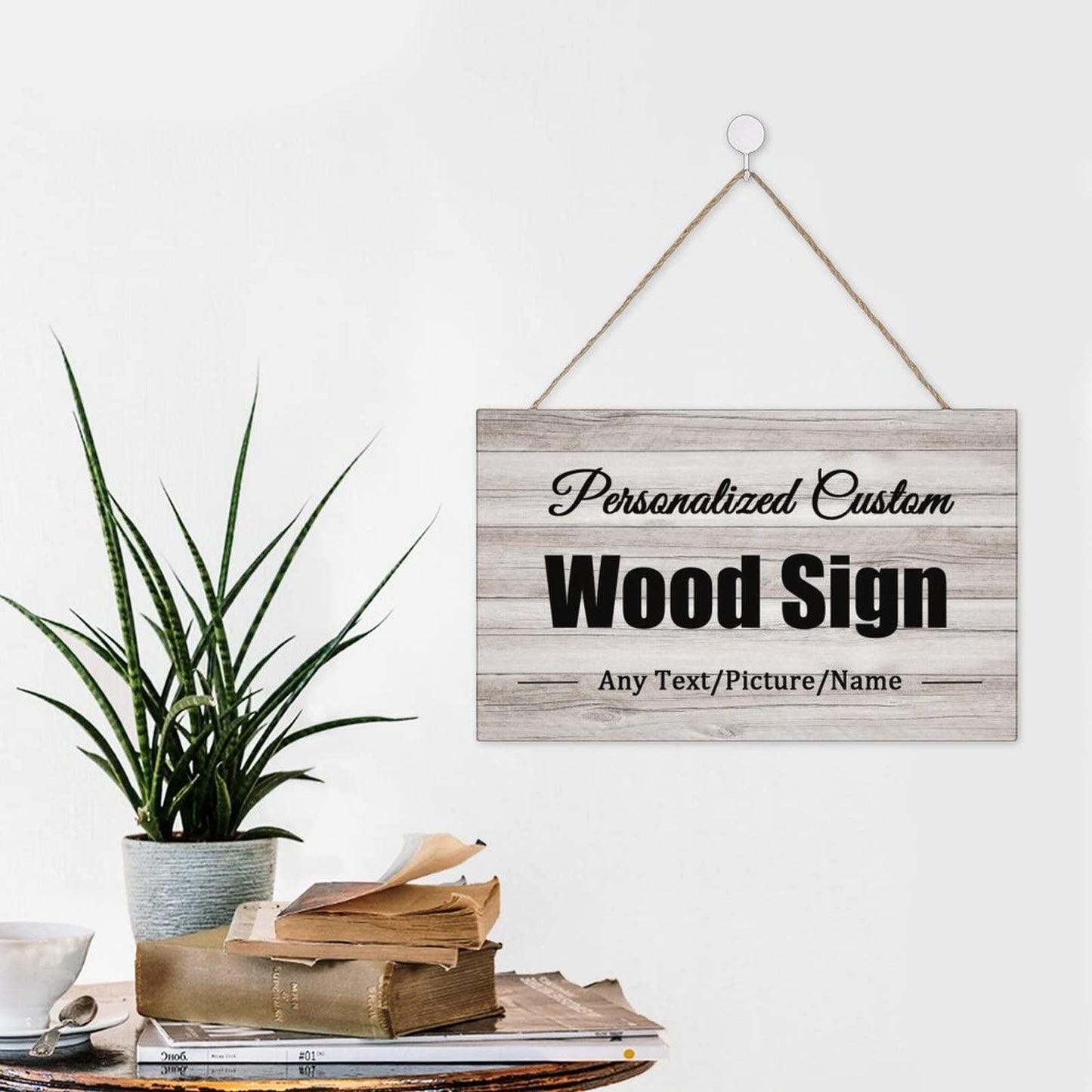 Custom Rustic Wood Sign Personalized Wooden Hang Wall Art Home Decor for Outdoor Family Name Wedding Anniversary Welcome Sign Housewarming Gifts 9.8"X15.7"(25x40cm) - WoodArtSupply