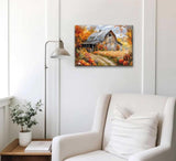 Autumn Barn Paint by Number Kit with Frame, 12x16inch Rustic Fall Harvest Scene DIY Painting for Adults and Kids, Art Craft Supplies Generic