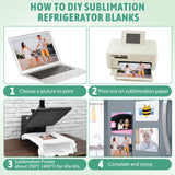 Flutesan 32 Pcs Large Sublimation Magnet Blanks Personalized Refrigerator Sublimation Blanks Include 16 Rectangle Blanks 16 Fridge Magnets for Office Kitchen Microwave Car Wall Decoration(4 x 6 Inch) Flutesan