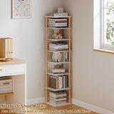 NUTMAK 8-Tier Tall Shoe Rack, Narrow Wooden Shoe Organizer for Entryway, Closet, Dorm, Small Spaces, Freestanding Vertical Shoe Shelf for Sneakers, Boots & Heels NUTMAK