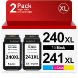PG-240 XL/CL-241 XL Ink Cartridges Compatible for Canon 240XL 241XL Combo Pack for Canon PIXMA MG3620 MG3600 TS5120 MX472 Printer (1 Black,1 Color) OEGGOINK