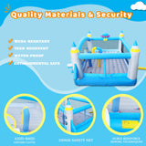Large Bounce House for Big Kids, 16.5ft x 15ft Inflatable Bouncy Houses with Slide, Bouncy Area, Obstacle Arch, Basketball Hoop & Dart Game, Blue Bouncer Jump House Holds 6 Kids Aged 3-10, 650W Blower Ytonisld