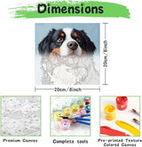 Ginfonr Framed Paint by Numbers Kit for Adults, Halloween Ghosts Acrylic Painting on Canvas, Landscape Oil Painting for Beginner with Brushes, Adults Paint-by-Number for Home Wall Decor (8x8inch) Ginfonr