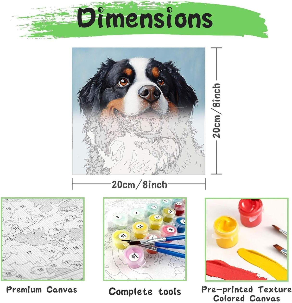 Ginfonr Framed Paint by Numbers Kit for Adults, Halloween Ghosts Acrylic Painting on Canvas, Cat Oil Painting for Beginner with Brushes, Adults Paint-by-Number for Home Wall Decor (8x8inch) Ginfonr