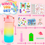 MDCGFOD Decorate Your Own DIY Water Bottle Butterfly Decorating Kit - Arts & Craft Kits for 4-10 Year Olds + Babies BoysGirlsJoys Kids Birthday Xmas Gift Box MDCGFOD