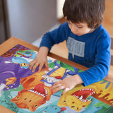 Jumbo Floor Puzzle for Kids Dinosaur Jigsaw Large Puzzles 48 Piece Ages 3-6 for Toddler Children Learning Preschool Educational Intellectual Development Toys 4-8 Years Old Easter Gift for Boy and Girl IFLOVE