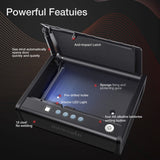 awesafe Gun Safe, Updated Biometric Gun Safe for Pistols, Quick Access Pistol Safe Fingerprint Handgun Safe with Keys and Keypad, Beside Gun Lock Box for Home (Biometric Fingerprint Lock) awesafe