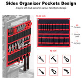 JUNNUJ Garage Large Power Tool Organizer Cart with 20A Power Strip, Heavy Duty Drill and Tools Battery Holder Storage Rack with Charing Station, Floor Standing Rolling Tool Cart Shelf on Wheels JUNNUJ