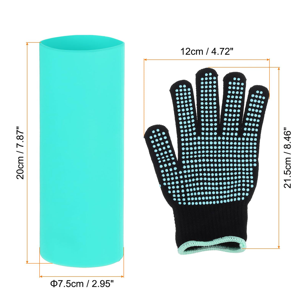 PATIKIL Silicone Sublimation Tumblers Sleeve Kit, Heat Resistant Seamless Tumblers Wrap for 20 Oz Sublimation Blank Cups with Glove Tape, Green PATIKIL