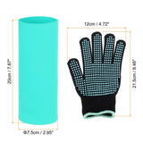 PATIKIL Silicone Sublimation Tumblers Sleeve Kit, Heat Resistant Seamless Tumblers Wrap for 20 Oz Sublimation Blank Cups with Glove Tape, Green PATIKIL