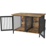 GDLF Double Dog Crate with Divider for 2 Small Dogs or 1 Dog, Furniture Style Kennel Indoor Cage with Removable Panel (Int.dims:36.2”Wx24.5”Dx21”H) GDLF